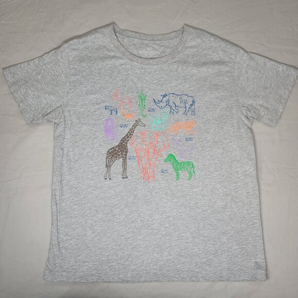 Cardin McCoy gray tshirt (Size L) colorful animals front design LIKE NEW - Picture 2 of 6